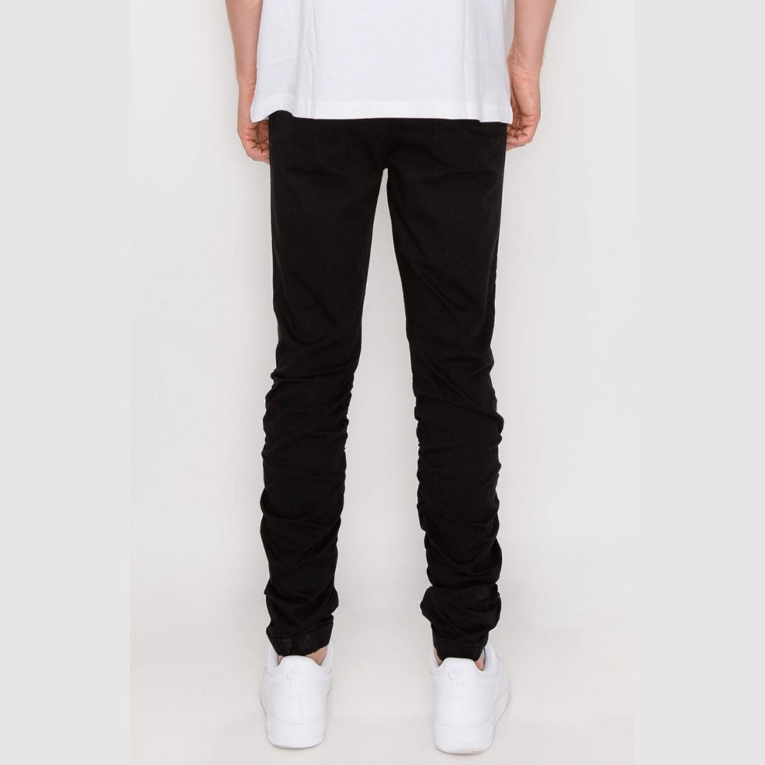 Stretch Slim Fit Zippered Jeans - Black, Gray, Khaki, Olive, or White - Sizes 5XL-S