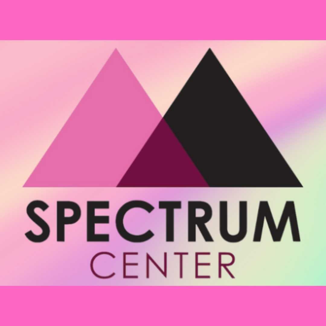 Spectrum Center logo on a pink background