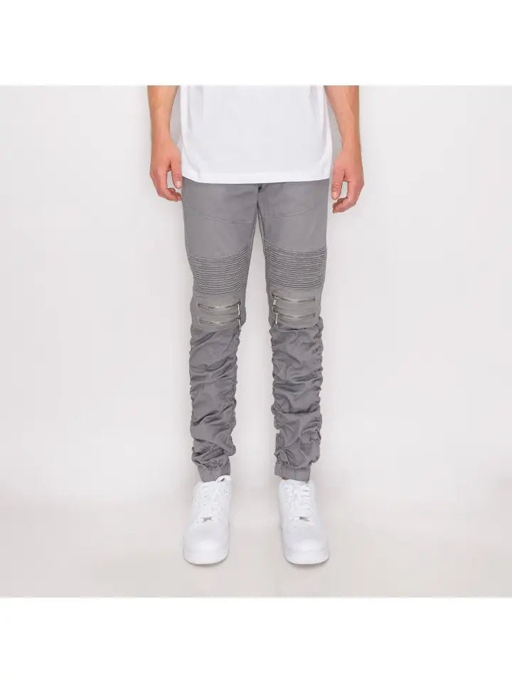 Stretch Slim Fit Zippered Jeans - Black, Gray, Khaki, Olive, or White - Sizes 5XL-S - dom+bomb