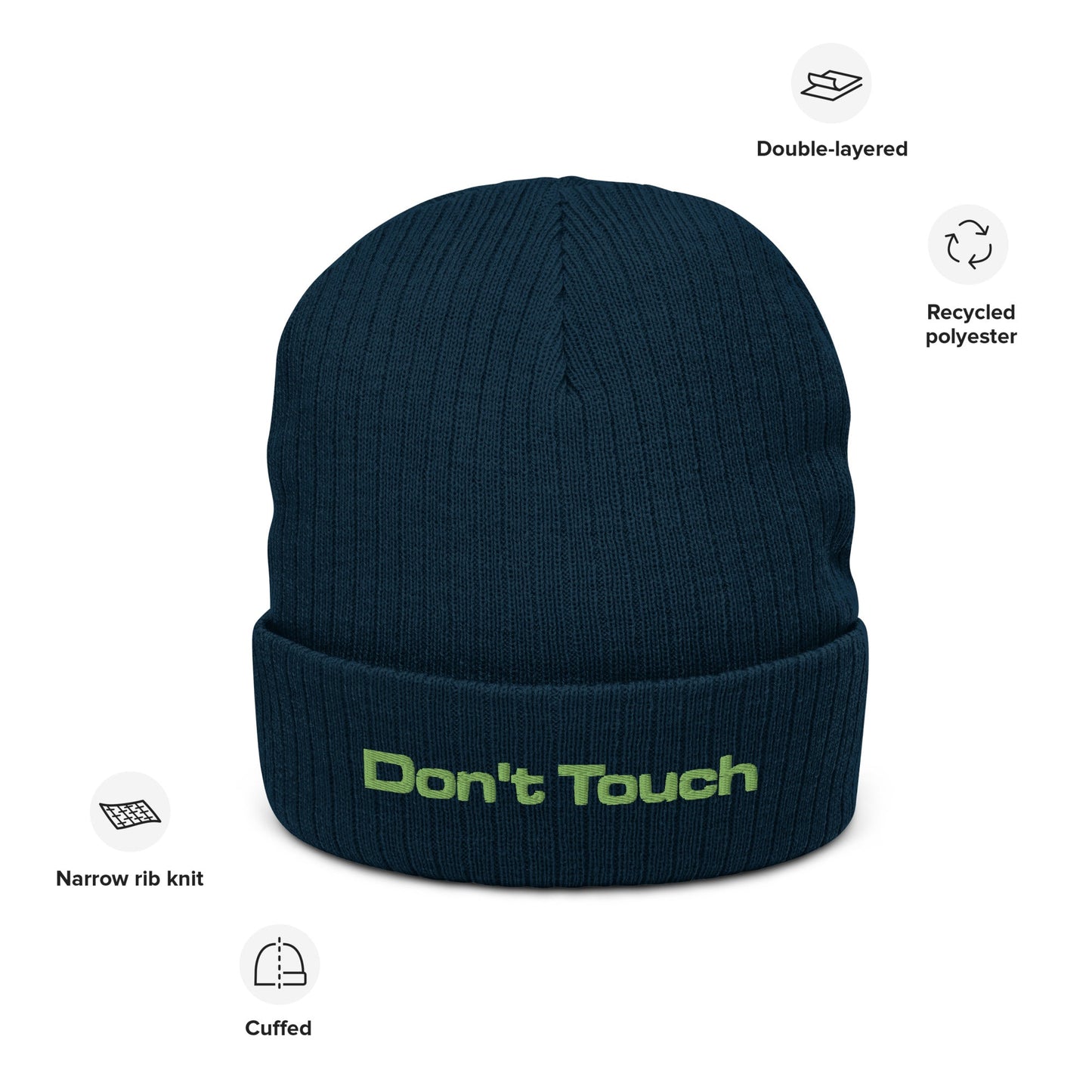 Don't Touch Cuffed Beanie - dom+bomb