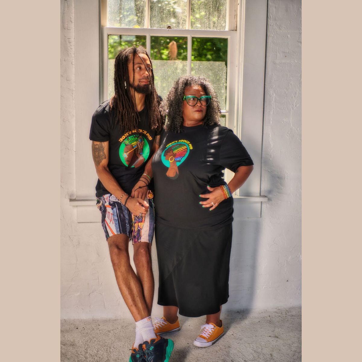 Graphic Crewneck Tee or Tank Top - Don't Touch My Twists - Sizes 5XL-XS - dom+bomb