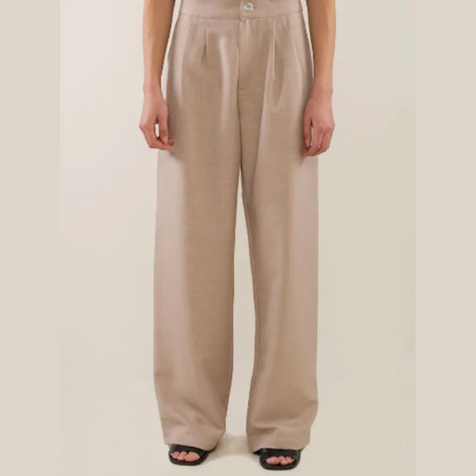 Taupe Straight-Leg Trouser - Sizes 3XL-S - dom+bomb