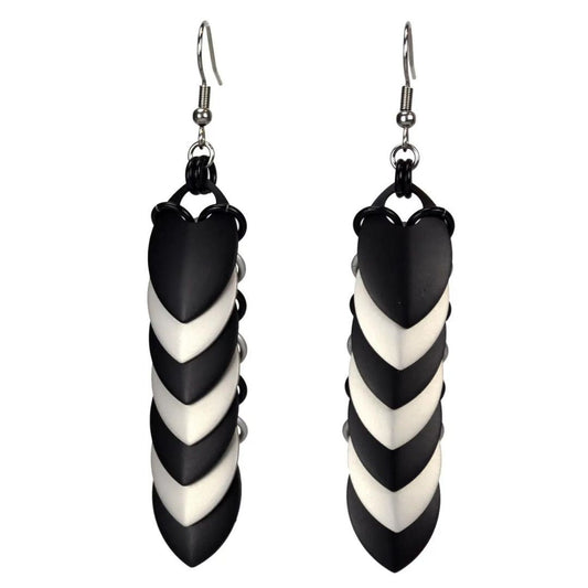 Pride Chevron Earrings - Zebra Stripe - dom+bomb