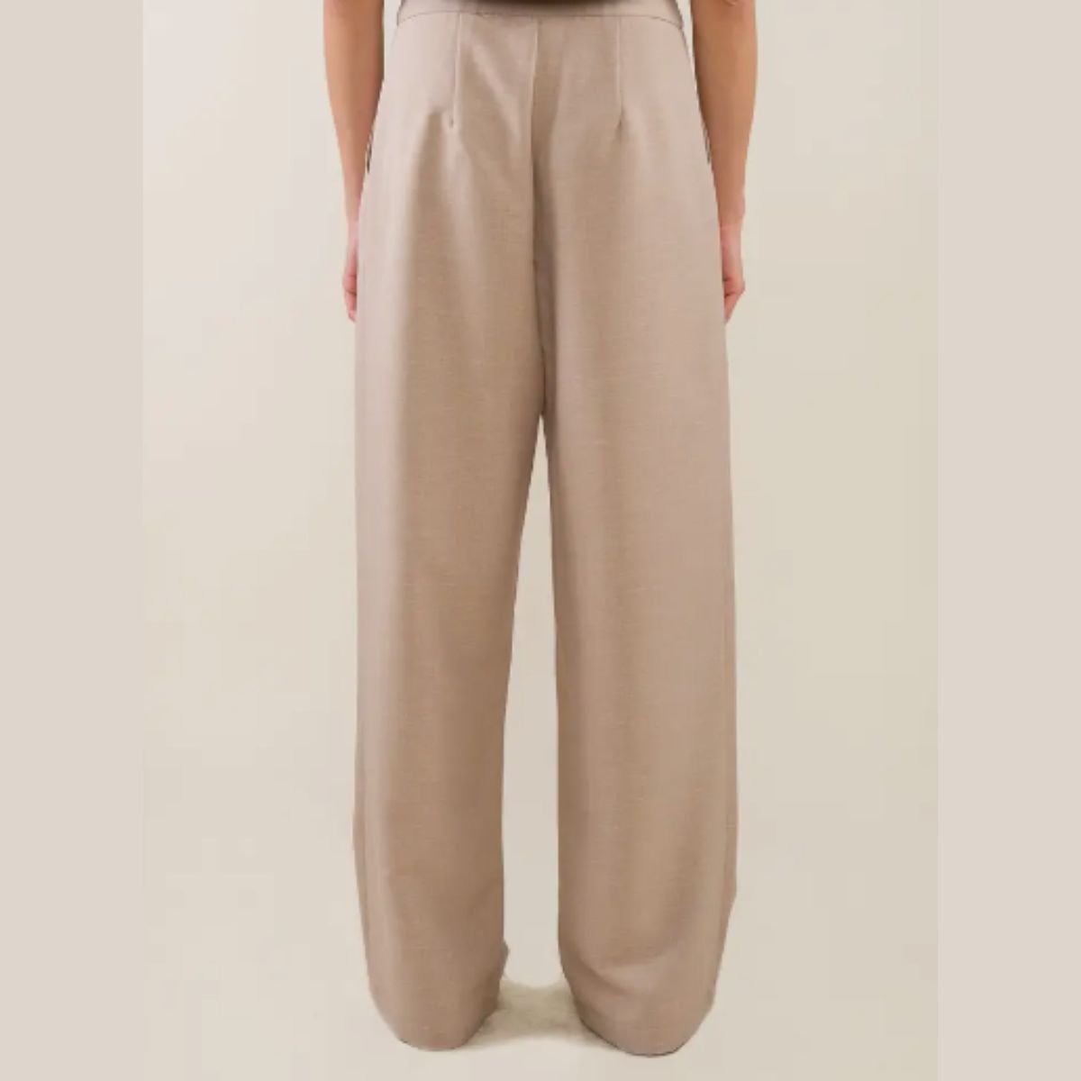 Taupe Straight-Leg Trouser - Sizes 3XL-S - dom+bomb
